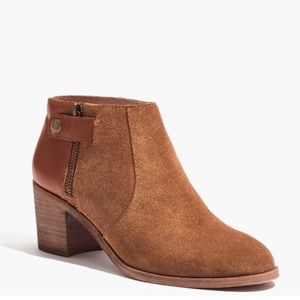 Madewell Alicia suede and leather booties
